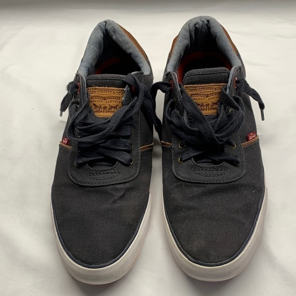 Levi’s Tennis Lace Up Sneakers Shoes Mens Size 12 Charcoal Colour - Picture 1 of 8